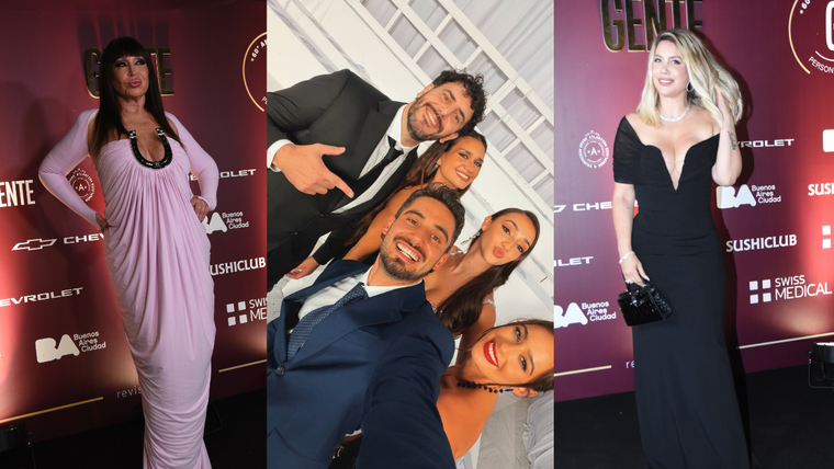 Las celebridades se lucieron en la alfombra roja de la gala de los personajes del año de la Revista GENTE.&nbsp;