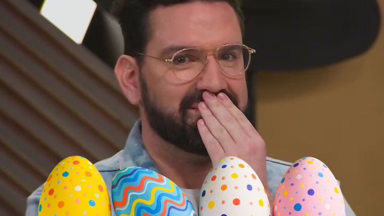 Damián Betular ya mostró su nueva línea de huevos artesanales para las Pascuas 2026. / Captura Telefe