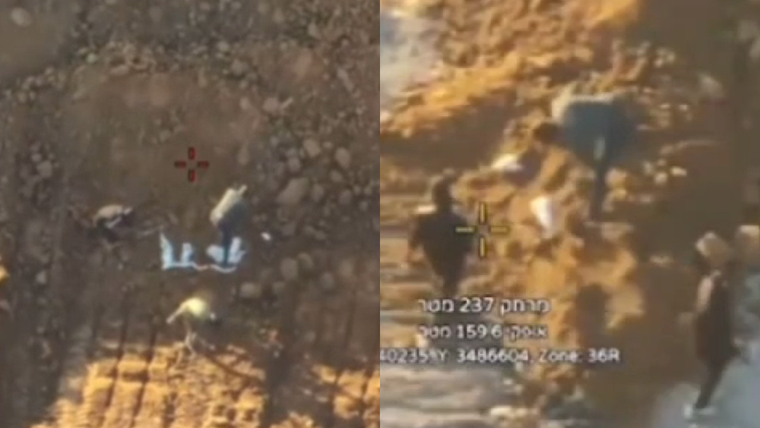 En el video se ve cómo el grupo terrorista Hamás retira y vuelve a enterrar el cadáver de un rehén israelí. 