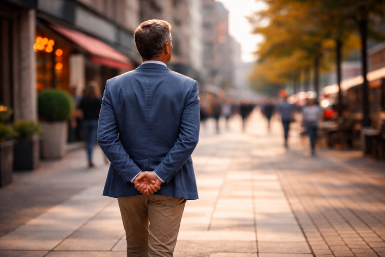 La psicología asocia caminar con las manos en la espalda con introspección, concentración y control emocional. &nbsp;