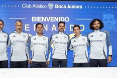 Cristian Muñoz, Cristian Aquino, Diego Cogliandro, Gago, Roberto Luzzi y Fabricio Coloccini. Foto: @BocaJrsOficial