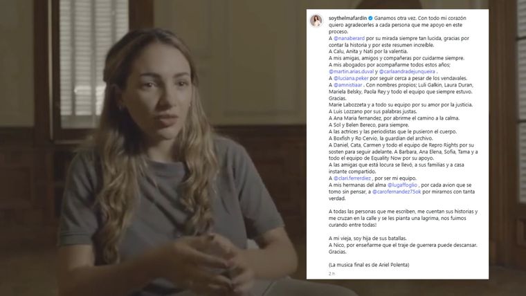 Thelma Fardín rompió el silencio. 