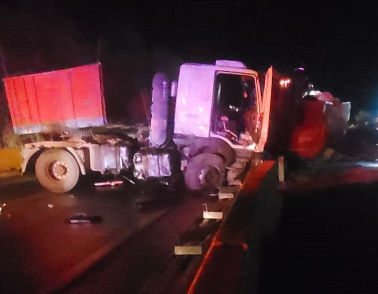 Uno de los camiones involucrados en el accidente Foto: gentileza Los Andes Online