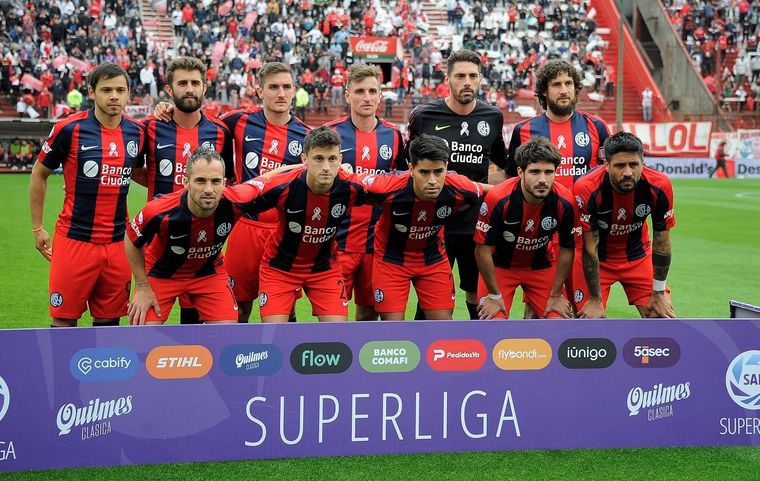 Nico Navarro defendiendo el arco de San Lorenzo. Foto: TyC Sports