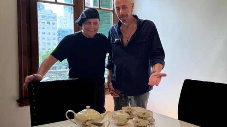 El hijo de Murano junto al empresario. 