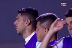 Suárez, muy caliente en la derrota de Nacional. Foto: ESPN Suárez, muy caliente en la derrota de Nacional. Foto: ESPN