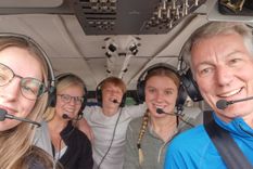 la familia que vuela alrededor del mundo con un fin solidario