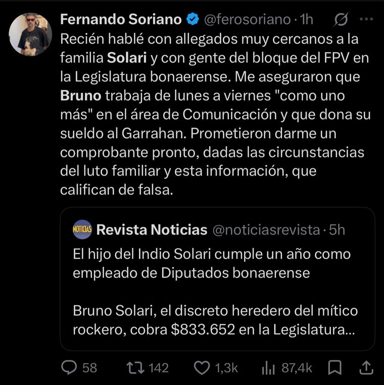Otra versión de los hechos. Otra versión de los hechos.