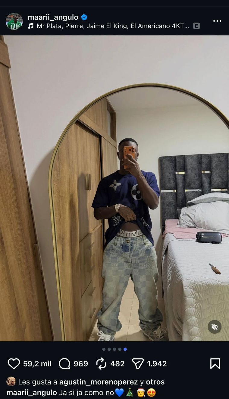 La polémica publicación de Marino Hinestroza en Instagram tras acordar su llegada a Boca. La polémica publicación de Marino Hinestroza en Instagram tras acordar su llegada a Boca.