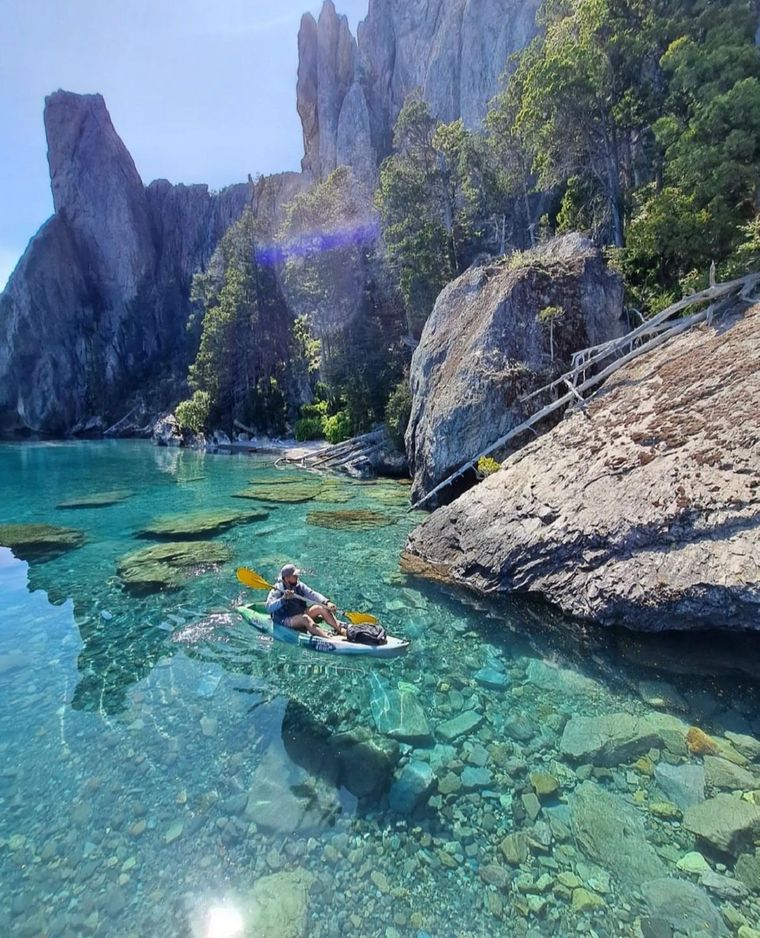 La playa es una de las más llamativas de la Patagonia Foto: IG @trafuldeaventuras