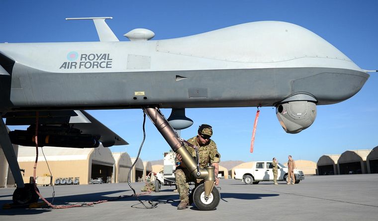 drones militares UK Reino Unido es potencia mundial en drones militares. Foto: Dronewars.