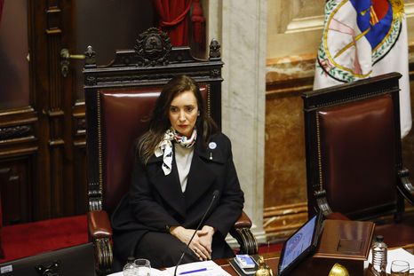 La presidente del Senado, Victoria Villarruel. La presidente del Senado, Victoria Villarruel.