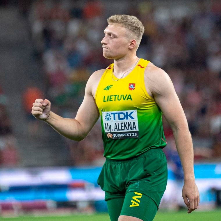 Mykolas Alekna, con 21 años, es una de las grandes figuras del lanzamiento de disco Foto: @alekna.m