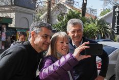 Apoyo Mauricio Macri acompañó este viernes a su primo Jorge en una caminata por Belgrano Foto: Prensa PRO