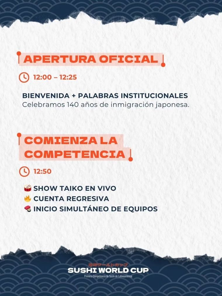 El sábado a las 12 horas inicia Sushi World Cup en Buenos Aires. El sábado a las 12 horas inicia Sushi World Cup en Buenos Aires.