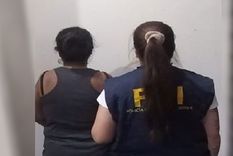 La mujer detenida en el operativo. La mujer detenida en el operativo.