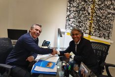 Alberto Fernández junto a su socio político en Chile, Marco Enríquez-Ominami. Foto: Twitter Marco Enríquez-Ominami