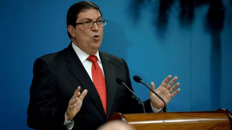 Bruno Rodríguez salió a contestar por las sanciones de EEUU. Foto: Afp.