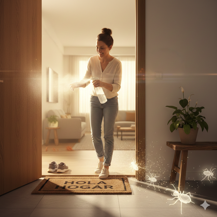 Se recomienda rociar vinagre en la entrada. Fuente. IA Gemini. Se recomienda rociar vinagre en la entrada. Fuente. IA Gemini.