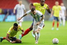 Leo Messi jugó un gran partido ante Colombia Foto: EFE