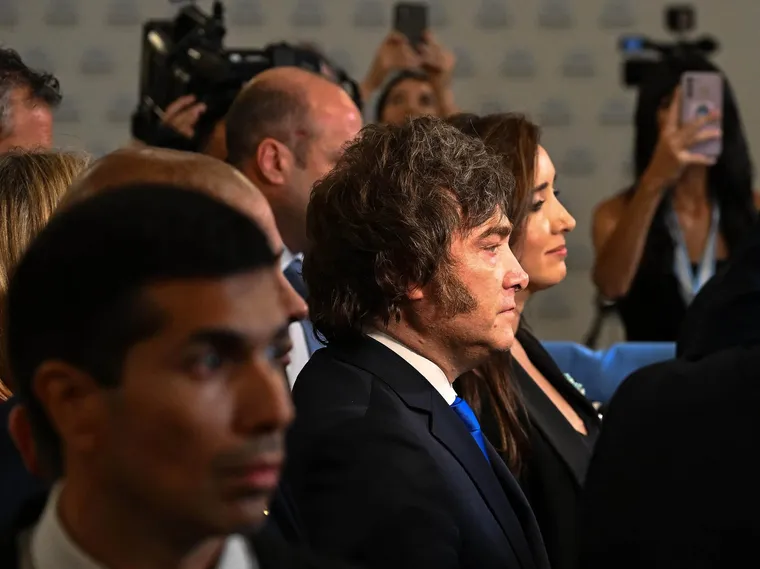 La vicepresidente Victoria Villarruel se mostraba incómoda. La vicepresidente Victoria Villarruel se mostraba incómoda.