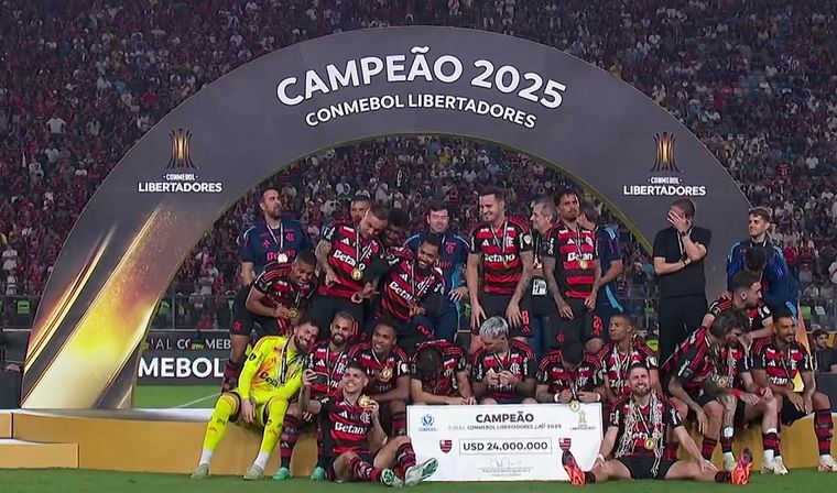 Flamengo se llevó una cifra récord en la Copa Libertadores 2025. Flamengo se llevó una cifra récord en la Copa Libertadores 2025.