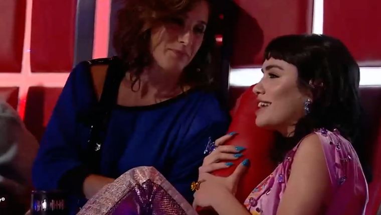 Soledad Pastorutti y Lali Espósito en un picante momento en La Voz Argentina