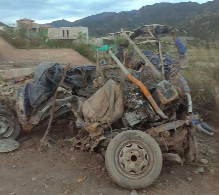 El auto Así quedó el auto de la víctima.