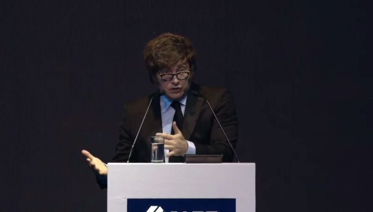 Javier Milei habló en el Instituto Argentino de Ejecutivos de Finanzas Foto: Captura de video