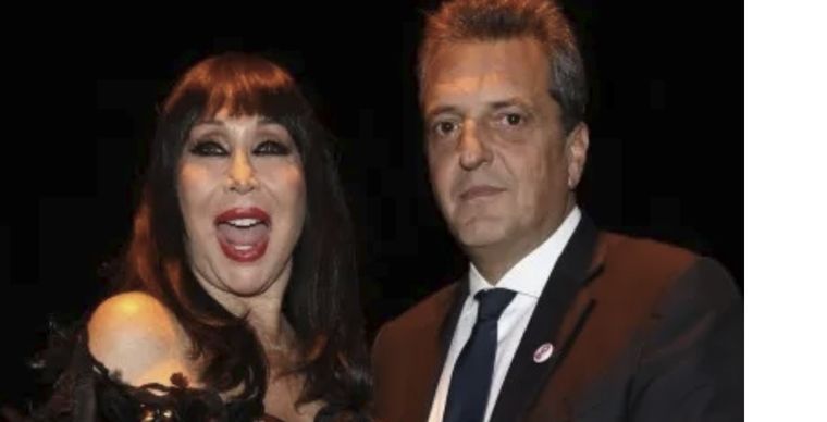 Moria Casán y Sergio Massa juntos en la cena de Fundación Huésped Foto: Archivo