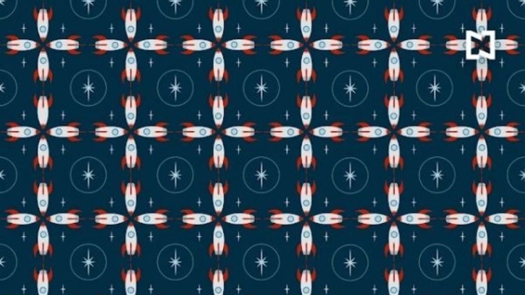 Acertijo visual, reto visual, cohete Pinterest