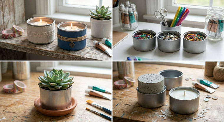 Ideas para darle una segunda oportunidad a las latas que ya utilizamos. Foto: Gemini IA Ideas para darle una segunda oportunidad a las latas que ya utilizamos. Foto: Gemini IA