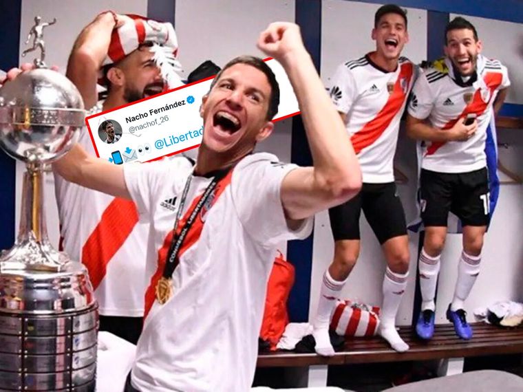 Nacho Fernández le hizo un guiño a los hinchas de River en redes sociales.