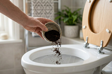 El truco con café para el inodoro. Fuente. IA Gemini. El truco con café para el inodoro. Fuente. IA Gemini.