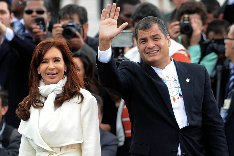 Cristina Kirchner junto a Rafael Correa Foto: https://www.cfkargentina.com/