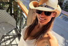 Pampita y su look total white para un día de polo. Foto: Instagram