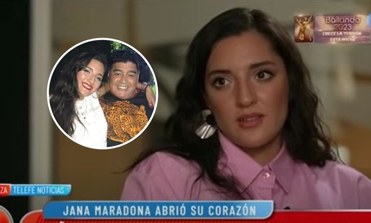 Jana recordó a Diego Maradona La hija del Diez se emocionó en una entrevista