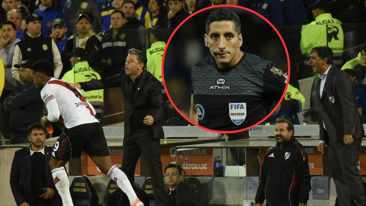 Un integrante de River recibió 3 fechas de suspensión por un terrible insulto a Falcón Pérez camino a los vestuarios: "Son unos ladrones hijos de p..."