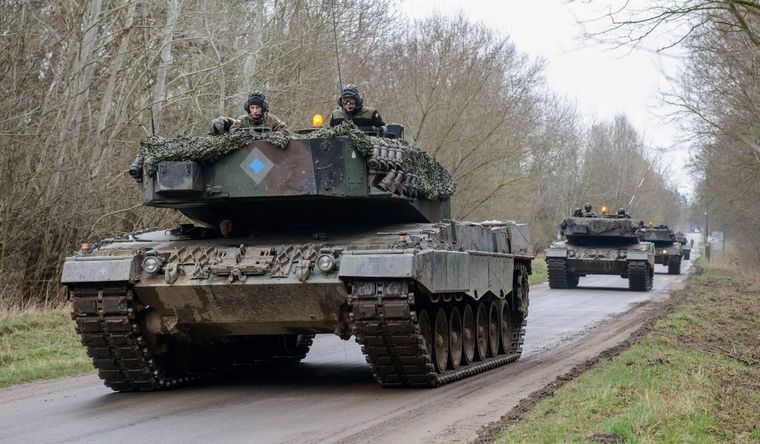 Tanques Leopard como estos, llegarán a Ucrania. Foto: Efe.