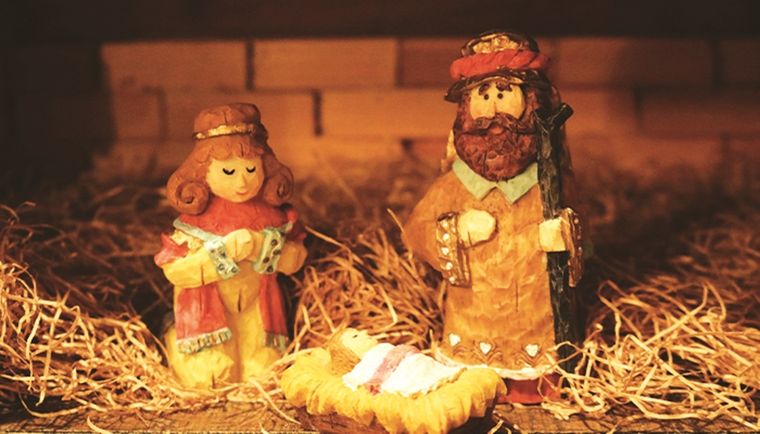 Navidad Pesebre con las figuras de María, José y el Niño Foto: GCBA