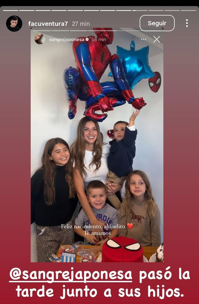 El domingo de Eugeni Suárez, junto a sus hijos. Créditos: Instagram / facuventura7 El domingo de Eugeni Suárez, junto a sus hijos. Créditos: Instagram / facuventura7