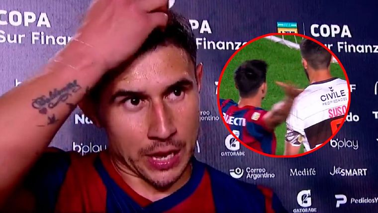 Bareiro explicó lo sucedido con Suso tras el empate agónico de San Lorenzo ante Platense Foto: Captura ESPN