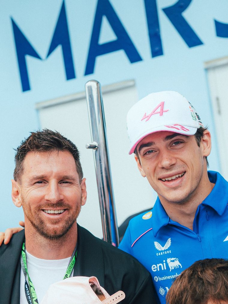 Lionel Messi le trajo suerte a Colapinto en el GP de Miami.