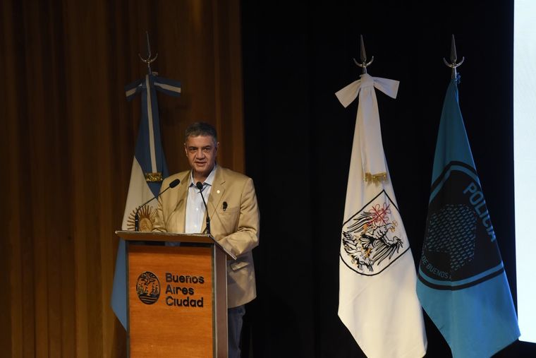 Jorge Macri dio unas palabras en la apertura del primer Encuentro Internacional sobre Seguridad Urbana. Foto: Gobierno de la Ciudad