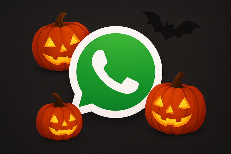 WhatsApp permite personalizar los chats con un estilo oscuro y temático para Halloween. Foto: IA