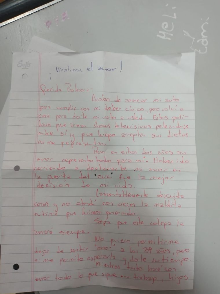 La declaración de amor que se viralizó luego de las elecciones