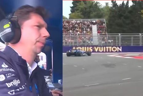 James Vowles se mostró molesto con el piloto tailandés, quien golpeó al argentino en la curva 5 y arruinó su carrera. Foto: captura de TV. James Vowles se mostró molesto con el piloto tailandés, quien golpeó al argentino en la curva 5 y arruinó su carrera. Foto: captura de TV.
