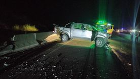 El accidente ocurrió este martes en Potrerillos, a la salida del túnel del Dique. El accidente ocurrió este martes en Potrerillos, a la salida del túnel del Dique.