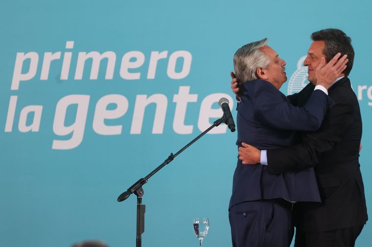 Alberto Fernández destacó la capacidad de Sergio Massa en la previa de la jura como nuevo ministro de Economía Foto: EFE