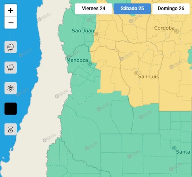 El SMN emitió un alerta por viento para este sábado en Mendoza. El SMN emitió un alerta por viento para este sábado en Mendoza.